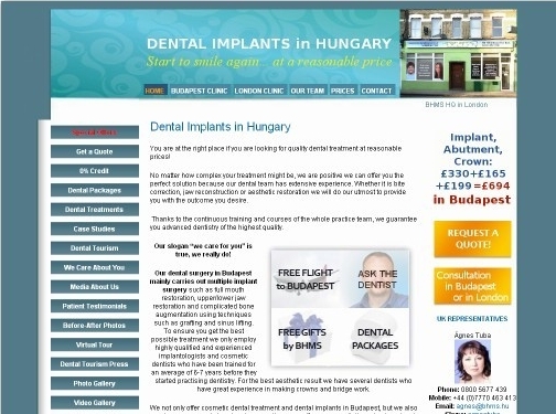 https://www.dentalimplanthungary.co.uk/ website